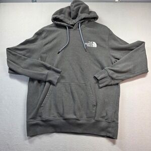 The North Face Men's Red Box Pullover Hoodie Large Gray "Never Stop Exploring"